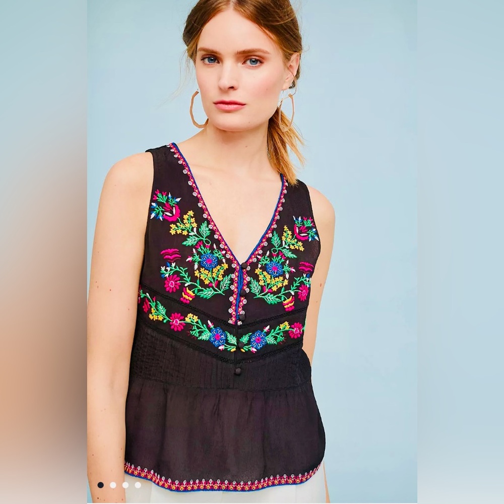 MAEVE CARLOTA EMBROIDERED BLOUSE